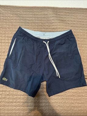 Lacoste Navy Blue Swim Shorts size large